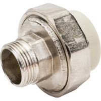 Разъемная муфта Политэк с наруж.рез. 32x3/4 PPRC, серый 9800003234с