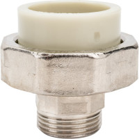 Разъемная муфта Политэк с наруж.рез. 32x3/4 PPRC, серый 9800003234с