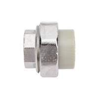 Разъемная муфта Политэк с внутр.рез. 20x1/2 PPRC, серый 9801002012с