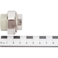 Разъемная муфта Политэк с внутр.рез. 20x1/2 PPRC, серый 9801002012с