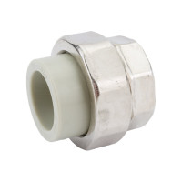 Разъемная муфта Политэк с внутр.рез. 20x3/4 PPRC, серый 9801002034с