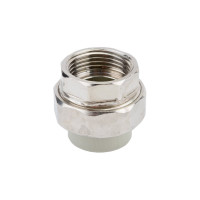 Разъемная муфта Политэк с внутр.рез. 20x3/4 PPRC, серый 9801002034с