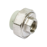 Разъемная муфта Политэк с внутр.рез. 25x1/2 PPRC, серый 9801002512с