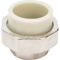 Разъемная муфта Политэк с внутр.рез. 32x1 PPRC, серый 9801003201с