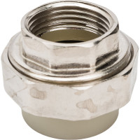 Разъемная муфта Политэк с внутр.рез. 32x1 PPRC, серый 9801003201с