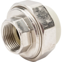 Разъемная муфта Политэк с внутр.рез. 32x3/4 PPRC, серый 9801003234с