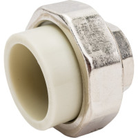 Разъемная муфта Политэк с внутр.рез. 32x3/4 PPRC, серый 9801003234с