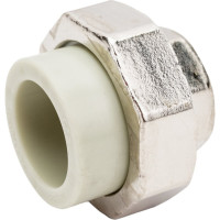 Разъемная муфта Политэк с внутр.рез. 25x3/4 PPRC, серый 9801002534с