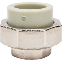 Разъемная муфта Политэк с внутр.рез. 25x3/4 PPRC, серый 9801002534с