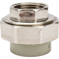 Разъемная муфта Политэк с внутр.рез. 25x3/4 PPRC, серый 9801002534с