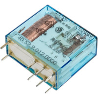 Миниатюрное реле Finder 2 перекидных контакта 8А, = 12В DC, 405290120000