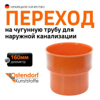 Переход на чугунную трубу Ostendorf KGUG DN 160, Ger 222820