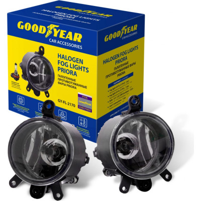 Галогенные противотуманные фары Priora Goodyear GY-FL-2170-R GY019003
