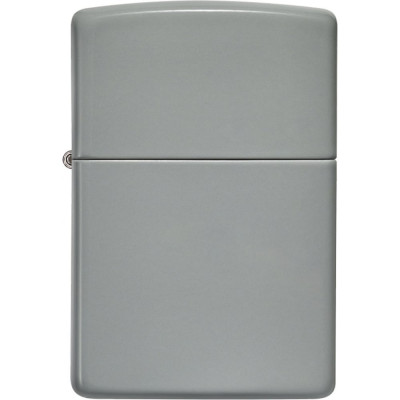 ZIPPO Зажигалка Classic с покрытием Flat Grey, латунь/сталь, серая, матовая, 38x13x57 мм 49452