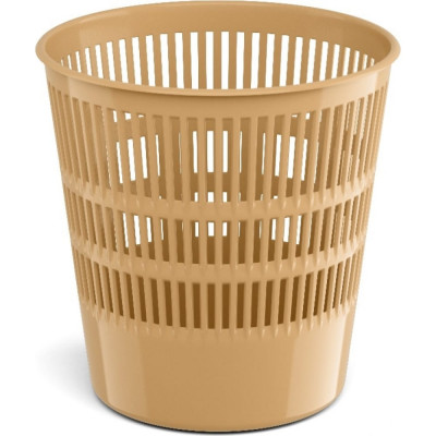 ErichKrause Корзина для бумаг сетчатая пластиковая Powder, 12л, бежевый 55946