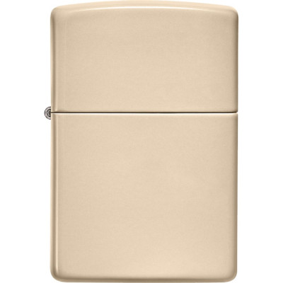 ZIPPO Зажигалка Classic с покрытием Flat Sand, латунь/сталь, бежевая, матовая, 38x13x57 мм 49453