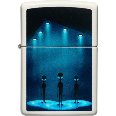 ZIPPO Зажигалка Aliens Design с покрытием Glow In The Dark Green, 38x13x57 мм 49487