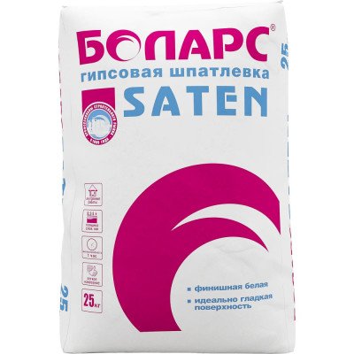 БОЛАРС Шпатлевка гипсовая SATEN 25 кг 00000026250