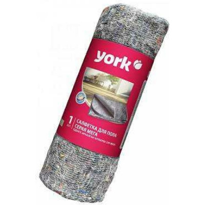 YORK Салфетка для пола хлопковая серая в рулоне МЕГА 260г/м2 (75x100 см) 022320