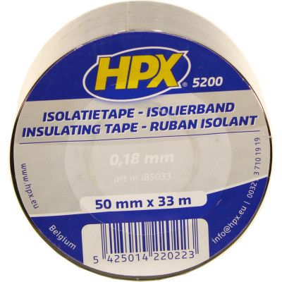 Огнестойкая профессиональная изолента HPX INSULATION TAPE 5200 5425014220223