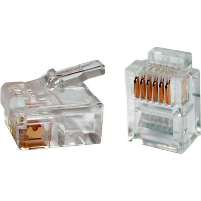 Разъем Hyperline PLUG-6P6C-P-C2-100 49378