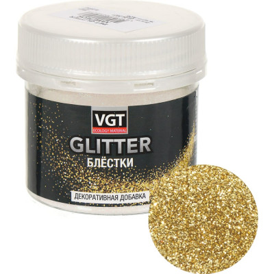 VGT Сухие блёстки PET GLITTER (золото), 0.05кг 11607574