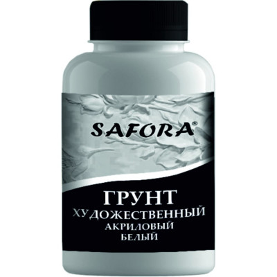 SAFORA Грунт акриловый белый универсальный для дерева /мебели /декупажа /творчества 300г G1