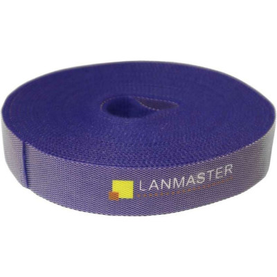 LANMASTER Хомут-липучка шириной 20 мм, 5 м, синий LAN-VCM5M-BL