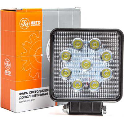 Квадратная фара рабочего света АВТОЭЛЕКТРИКА AE27S-9LED-42PC