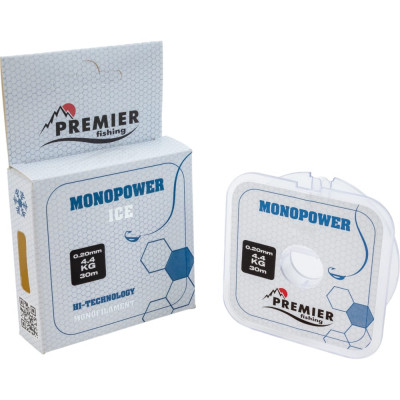 Premier Fishing Леска MONOPOWER ICE 0,20mm/30m Clear Nylon PR-MI-T-020-30 280976