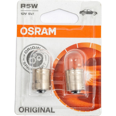 Автолампа Osram R5W BA15s 12V /1/10 O-5007-2бл