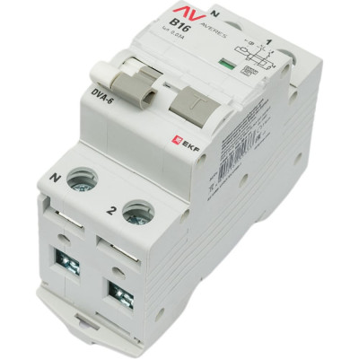 Дифференциальный автомат EKF AVERES DVA-6 rcbo6-1pn-16B-30-a-av