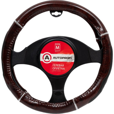 Оплетка руля AUTOPROFI GL-1025 RD.WOOD M