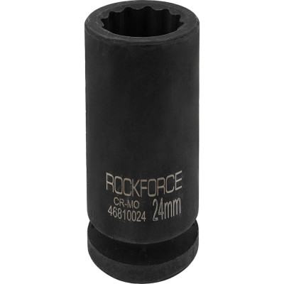 Глубокая ударная двенадцатигранная торцевая головка Rockforce RF-46810024(29394)