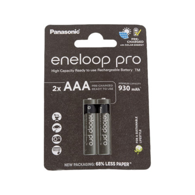 Panasonic eneloop pro Аккумуляторы BK-4HCDE/2BE 930mAh AAA R03 BL2 7706