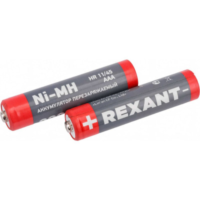 REXANT Аккумулятор NiMH AAA мизинчиковый 1.2 В 900 мАч 2 шт 30-1409