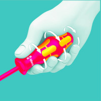 Отвёртка диэлектрическая Wera, VDE, SL 1.2х6.5х150 мм, WE-006125