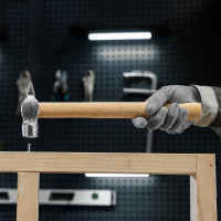 Слесарный молоток Без бренда 600 г,круглый боек,деревянная ручка 10241