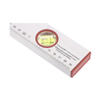 Алюминиевый уровень SPARTA,400 мм,3 глазка, линейка// 331205