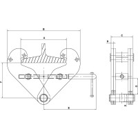 Держатель для тали (2 т) HD-2T JET 202720