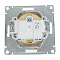 Розетка с заземлением и с защитными шторками, бежевая WESSEN 59 Systeme Electric RS16-152-2-86