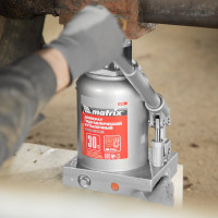 Домкрат гидравлический бутылочный MATRIX MASTER 30 т, высота подъема 260-415 50735