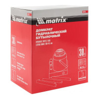 Домкрат гидравлический бутылочный MATRIX MASTER 30 т, высота подъема 260-415 50735