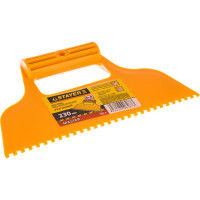 Пластмассовый зубчатый шпатель 4х4мм, 230мм STAYER 1022-4