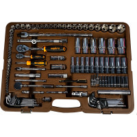 Универсальный набор инструмента Ombra OMT141S 1/4"DR, 3/8"и 1/4"DR, 141предмет. 55462 055462