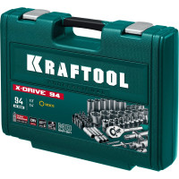 Универсальный набор инструмента KRAFTOOL X-Drive 94, 94 предм., (1/2"+1/4") 27883-H95_z03
