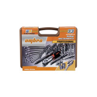 Универсальный набор инструмента Ombra OMT33S торцевые головки 1/2"DR, 8-32 мм и аксессуары к ним, комбинированные ключи 8-22 мм, 33 предмета. 55516 055516