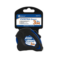 Рулетка Комфорт (3м x 16мм) обрезиненный корпус КОБАЛЬТ 646-775
