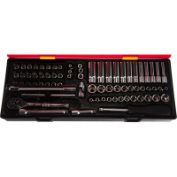 Набор шестигранных торцевых головок 1/4" в кейсе 73шт JTC-K2731