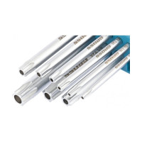 Набор удлиненных имбусовых ключей GROSS TORX-TT T10-T50, S2, сатинированные, 9 шт. 16407
